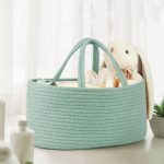 Maliton Diaper Caddy Organizer for Baby Boy- Cotton Rope Diaper Caddy, Diaper Organizer for Changing Table, Nursery Storage Caddy, Newborn Baby Must Have Items - Image 5